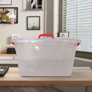 Ensemble de bacs de rangement modulaires en plastique PP empilables transparents pour garde-manger, placard et armoire de cuisine - Product Image 1