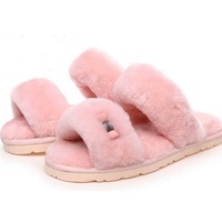 Sandales à talons compensés pour femmes, chaussures de luxe, pantoufles en fourrure, de styliste, nouvelle collection 2020