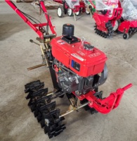 Motoculteur agricole 9HP/180E diesel refroidi par eau, à chenilles doubles, micro-tracteur, charrue, cultivateur