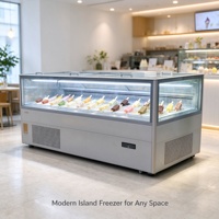 Congélateur Commercial Réfrigérateur Armoire Réfrigérée à Air Refroidi Dégivrage Automatique Vitrine Multi-Portes Fournitures pour Entreposage et Supermarchés