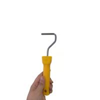 Rouleau à peinture économique 2 en 1 avec manche en plastique jaune de 5 cm, prix direct usine, sans connexion filetée