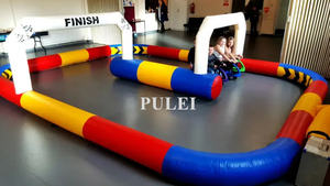 Offre Spéciale jeu de sport de plein air à louer commercial PVC gonflable Go Kart clôture mur gonflable autos tamponneuses piste de course à vendre - Product Image 3