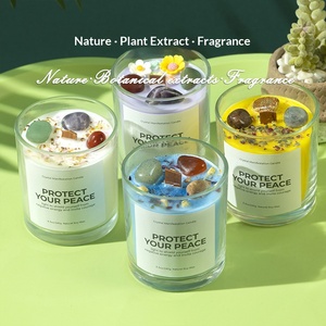 Vela Aromática de Cristal con Flores Secas, Vela de Cera de Soja, Regalo Romántico en Vaso, Adorno Creativo para Decoración del Hogar - Product Image 5