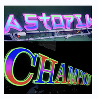Lettres à DEL personnalisées en acrylique 3D pour logo Enseigne de décoration pour magasin d'affaires Enseigne de lettres pour canal à DEL coloré mixte RVB pour l'extérieur