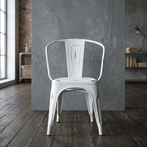 Industrial Traditional High Quality Waterproof Durable Metal Arm <b>Chair</b> <b>Stackable</b> <b>Dining</b> Room Furniture for Hotels - Product Image 2