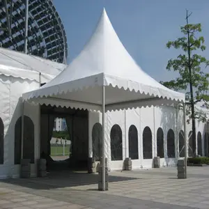 Tenda Pop Up tahan air dapat dipindah luar ruangan untuk mobil tenda Pagoda pesta pernikahan Aluminium 4 sisi dengan lapisan