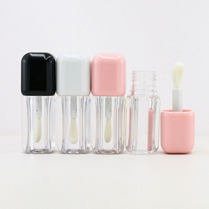 Neue 6ml <span class=keywords><strong>Big</strong></span> Lip Brush Wand Lip gloss <span class=keywords><strong>Tube</strong></span> Rosa Weiß Schwarz Lippen öl flasche Benutzer definiertes Logo Small Batch Lip glaze <span class=keywords><strong>Tube</strong></span> - Product Image 1