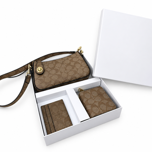 Bolso Bandolera de Lujo con Cartera y Tarjetero, Juego de 3 Piezas, Bolso de Mano para Mujer, Caja de Regalo, Diseño Inspirado en Diseñadores - Product Image 5