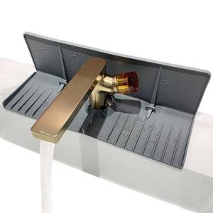 Silicon Self Draining Faucet Drip Catcher Tray <b>Drying</b> Splash Protector Pad Silicone <b>Kitchen</b> Sink Water Splash Guard Faucet <b>Mat</b> - Product Image 6