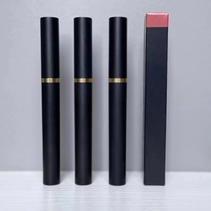 Cosmétiques de marque de luxe, rouge à lèvres noir magique longue durée, imperméable, tube en forme de baguette, couleur mate blanche, tendance et élégante - Product Image 5
