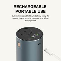 Difusor de Aroma Eléctrico Inteligente sin Agua para Aceites Esenciales Puros, Difusor de Fragancia de Aleación de Aluminio para el Hogar y el Automóvil