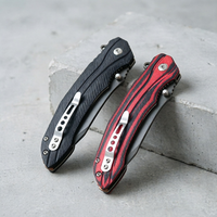 Couteau de poche pliant de couleurs assorties, acier inoxydable 3Cr13, manche G10, couteau utilitaire EDC pour le camping en plein air, usage quotidien, bricolage, OEM