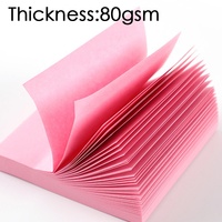 Bloc-notes adhésifs néon Foska 400-500 feuilles, papier mémo coloré, notes adhésives pour fournitures de bureau et scolaires
