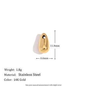 Accessoires géométriques simples et élégants en acier inoxydable plaqué or 14 carats, pendentif circulaire en forme de cœur DIY avec zircon pour enfants - Product Image 6