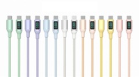Kabel Pengisian Daya Cepat Laptop 100W Layar Digital, Transfer Data Kecepatan Tinggi Tipe C ke Tipe C untuk MacBook Pro