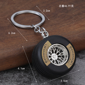 PVC-Reifen-Schlüsselanhänger Großhandel Weicher Gummi-Autorad-Anhänger Geschenk für Tasche Rucksack Fabriklieferung - Product Image 2