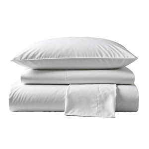 Juego de Ropa de Cama de Hotel de 5 Estrellas, Blanco, Lujoso, Suave como el Algodón 100%, Satén Liso, Funda de Edredón, Sábanas de Hotel - Product Image 4