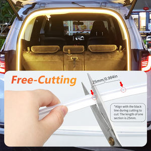 LED gövde aydınlatma ışıkları dinamik akan esnek ışık şeridi On/Off tarama atmosfer lamba su geçirmez araba aksesuarları için - Product Image 4