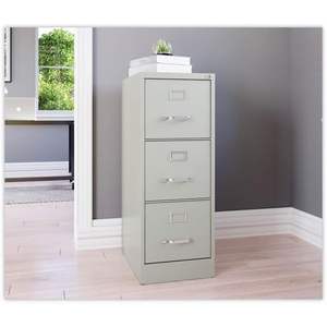Alera HVF1541LG Armoire à dossiers verticale économique gris clair à trois tiroirs, tiroirs format lettre de 15 po x 22 po x 40,19 po - Product Image 6