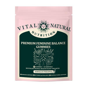 Gummies pour l'équilibre féminin les plus vendues OEM, multivitamines pour femmes pour soulager le syndrome prémenstruel, soutien à la santé hormonale, saveur d'ananas hawaïen - Product Image 1
