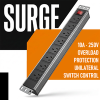 Multiprise PDU de base certifiée CE RoHS pour l'Argentine, 16A 250V avec interrupteur principal, boîtier en aluminium pour centre de données