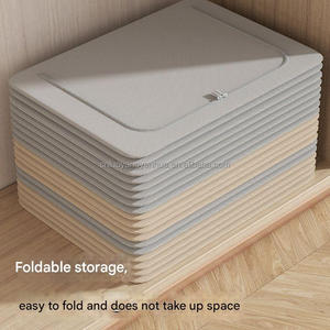 접을 수있는 캐비닛 보관함 상자 투명 창 침대 시트 주최자 옷장 의류 보관 용기 - Product Image 6