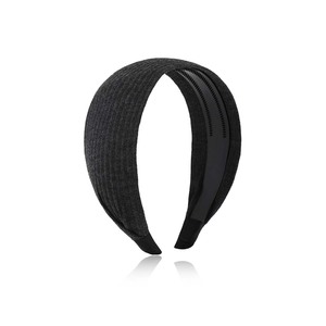 Diadema ancha Dinle Gray para mujer, accesorio para el cabello de poliéster para uso diario - Product Image 3