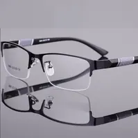 Gafas de lectura de Metal de medio marco para hombre y mujer, anteojos de lectura a la moda, SP806, 2021