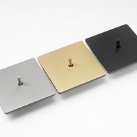 Interrupteur à bascule mural 86 à bouton-poussoir, double pôle, prise universelle UK13A, USB-C, en acier inoxydable noir, 16A, pour maison européenne