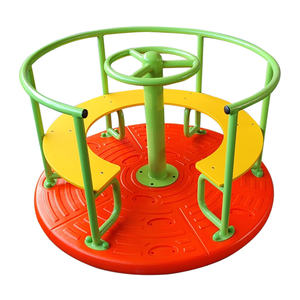Équipement de terrain de jeu <span class=keywords><strong>rond</strong></span>-<span class=keywords><strong>point</strong></span> assis coloré non alimenté en plein air de haute qualité pour les enfants - Product Image 2