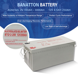 Banatton Custom-Made Gel di Energia Solare Batteria 12V 200Ah Batteria Al Piombo Ricaricabile di Stoccaggio Batterie Baterias Solares Aki - Product Image 2