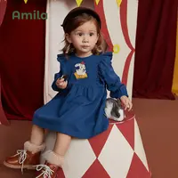 Amila – robe en coton pour enfants, couleur Pure, saveur collégiale, nouveau Style à la mode, 2022