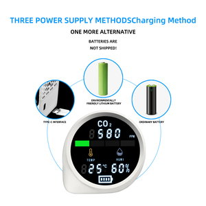 Safewill AQI Monitor de calidad del aire PM2.5 Wifi Smart Home Analizador de <span class=keywords><strong>gas</strong></span> Alarma <span class=keywords><strong>Detector</strong></span> de <span class=keywords><strong>gas</strong></span> CO2 con Tuya - Product Image 4
