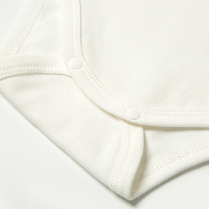 GOTS certified organic cotone neonato pianura bianco del bambino della ragazza vestiti della tuta del pagliaccetto <span class=keywords><strong>tutina</strong></span> per i bambini - Product Image 5