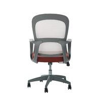 Chaise de bureau ergonomique de direction moderne à dossier mi-haut en maille, réglable en hauteur et pivotante, haut de gamme, avec pièces en acier et plastique