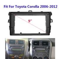 Marco de Radio automático para coche, reproductor Multimedia con pantalla grande de 9 pulgadas, 2 Din, para Toyota Corolla Auris 2006, 2007, 2008, 2009, 2010, 2011, 2012