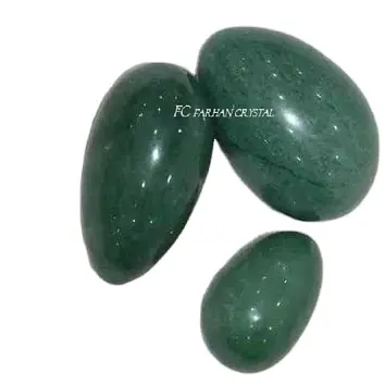 Wholesale HIGH QUALIY GREEN AVENTURINE JADE Yoni Eggs for Women Kegel Exercise Eggs Drilled and Undrilled Vaginal Exercise egg
