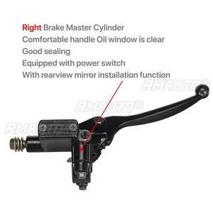 Levier de frein hydraulique avant droit pour moto 7/8" 22mm, pour 50cc 125cc 150cc 250cc GY6 Dirt Pit Bike Scooter ATV - Product Image 3