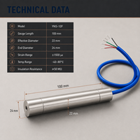 Sensor de Temperatura con Medidor de Tensión Superficial de Alambre Vibratorio IP67 de Alta Precisión para Concreto, 1 Año de Garantía, Acero