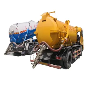 Sewage fecal vacuum cleaner tanker suction truck cn hub dongfeng 4x2 4x4 rhd 10m3 drain clean truck