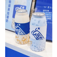 Bouteille de canette en plastique PET personnalisée et sans danger pour les aliments, bouteille en plastique pour jus de fruits, sodas, café, thé, boissons en plastique transparent, en conserve avec couvercle