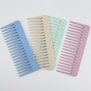 Commercio all'ingrosso professionale di alta qualità Eco Friendly biodegradabile paglia da barba larghezza denti <span class=keywords><strong>pettine</strong></span> per <span class=keywords><strong>capelli</strong></span> - Product Image 1