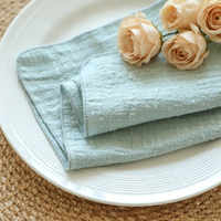 Serviettes de table en gaze de coton en vrac, ourlet français, réutilisables, pour tables de mariage, restaurants, décoration de fête