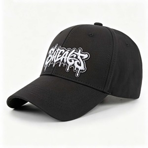 Gorras de Béisbol Negras Bordadas en 3D de Algodón y Poliéster al por Mayor, Estilo Europeo y Americano Original de Alta Calidad - Product Image 3