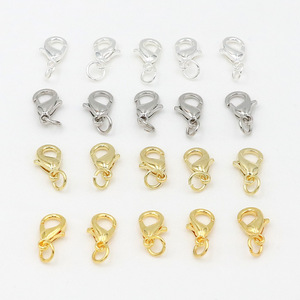 Color-preserving 14K gold-plated lobster clasp with 901/18K real gold spring clasp DIY bracelet and necklace accessories B103 - Product Image 1