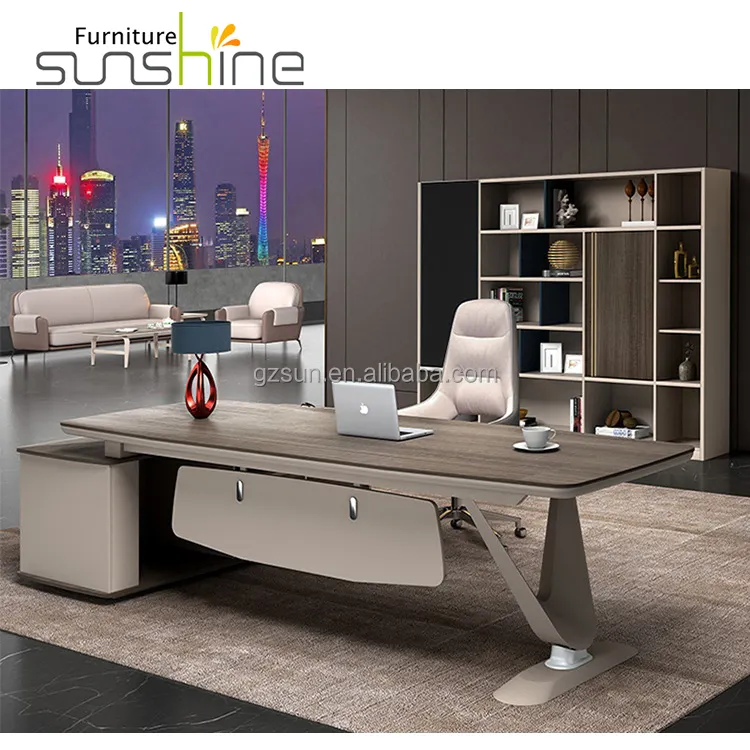 Büromöbel Fabrik Industrie Beliebte Luxus Design Boss Manager L-förmige Schreibtisch möbel für Büro
