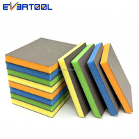 EVERTOOL Éponge de ponçage flexible en micro-maille, bloc de ponçage manuel abrasif multi-surfaces pour profils, contours et travaux de détail
