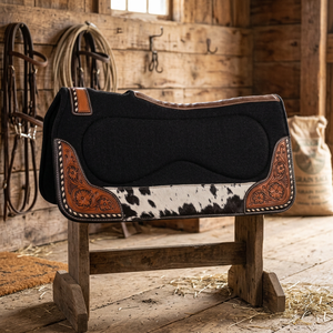 Housse de selle Western GN Export avec garniture en cuir de vachette, doublure en polaire et rembourrage en laine pour l'équitation - Product Image 2