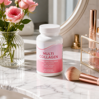 Collagène multi-peptides antioxydant pour la beauté de la peau, des cheveux et des ongles, vitamine blanchissante pour adultes, 100 capsules