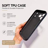 Casing Ponsel TPU Matte Lembut Anti-Sidik Jari untuk 17 Pro Max Slim Fit Anti-Selip Tahan Guncangan Pelindung Bumper Polos